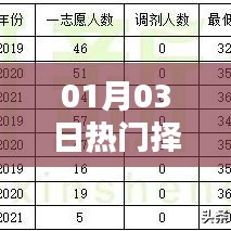 热门择校趋势解析，01月03日数据大揭秘