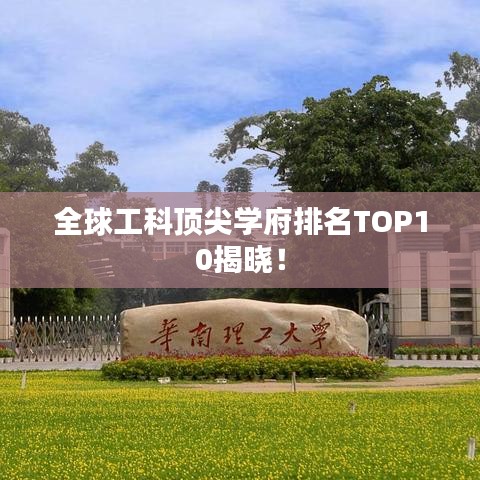 全球工科顶尖学府排名TOP10揭晓！
