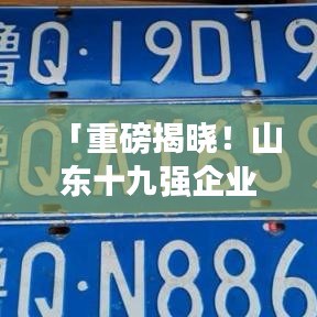 「重磅揭晓！山东十九强企业排名榜单出炉！」